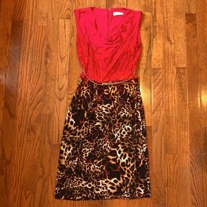 Calvin Klein leopard print dress size 2